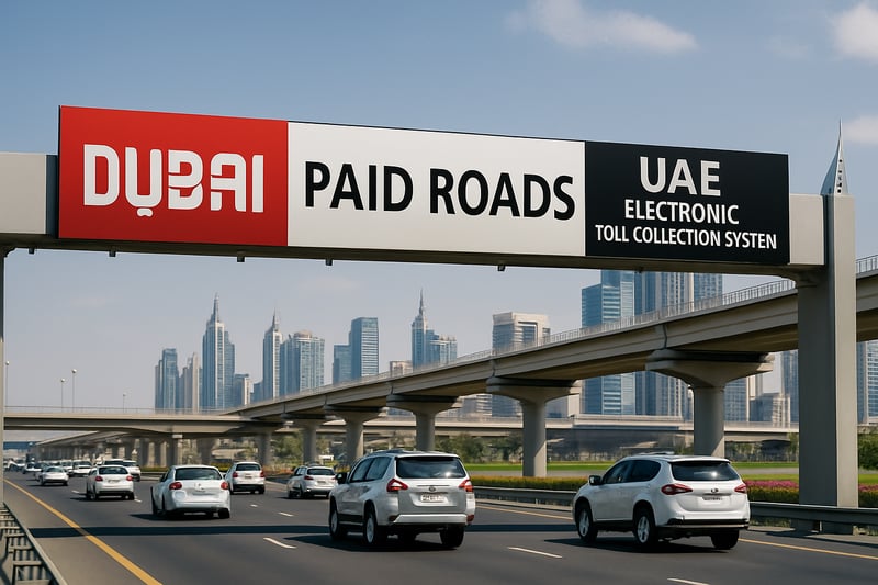 Dubai Paid Roads UAE electronic toll collection system Dubai Paid Roads UAE electronic toll collection system