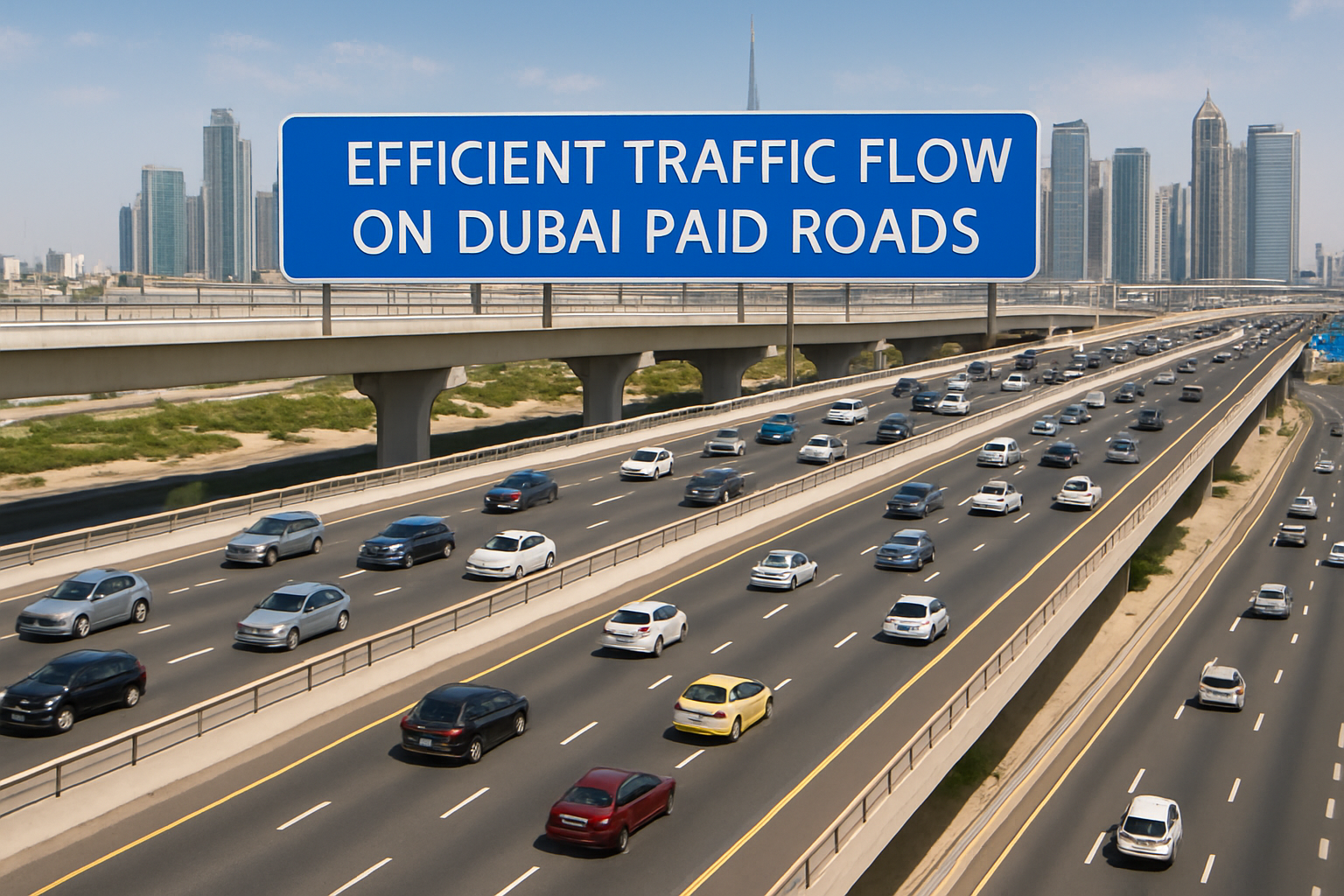 Efficient traffic flow on Dubai paid roads