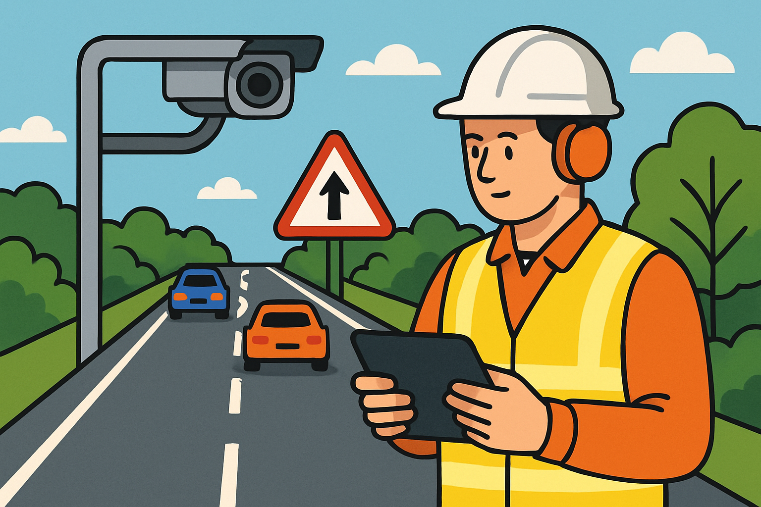 Safe and efficient road monitoring by staff